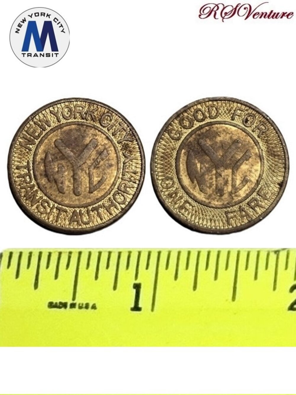 Vintage 1980-1985 NYC Transit Authority Subway Token